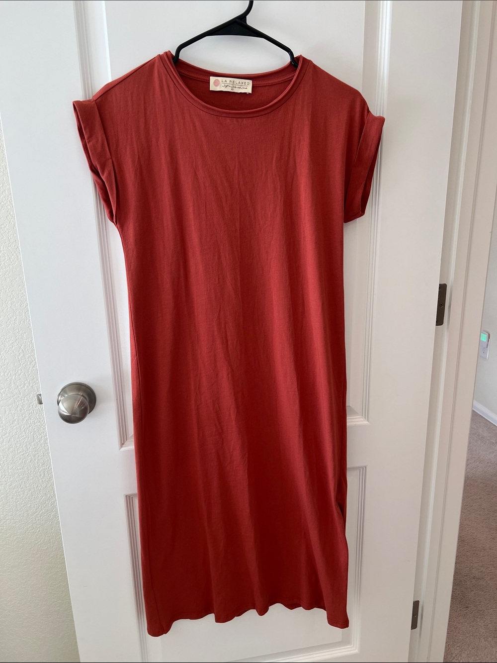 La Bella Rust Midi T-Shirt Dress